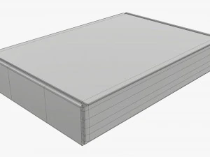 Corrugated cardboard paper box packaging 03 3D Model