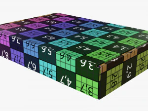 Corrugated cardboard paper box packaging 03 3D Model