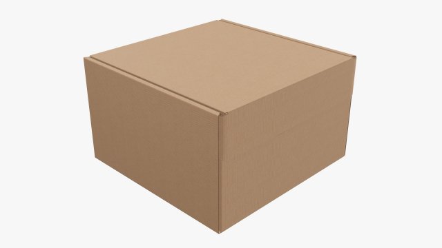 Corrugated cardboard paper box packaging 04 Modelo 3D .c4d .max .obj .3ds .fbx .stl .blend 