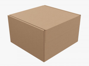 Corrugated cardboard paper box packaging 04 Modelo 3D