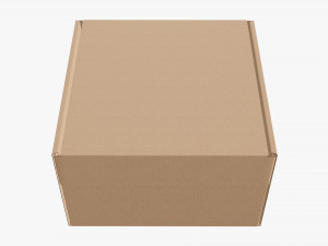 Corrugated cardboard paper box packaging 04 Modelo 3D