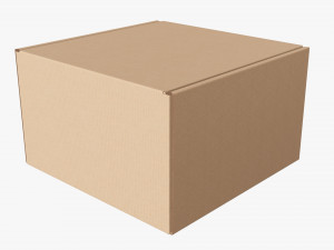 Corrugated cardboard paper box packaging 04 Modelo 3D