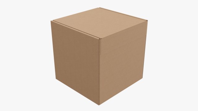 Corrugated cardboard paper box packaging 05 Modelo 3D .c4d .max .obj .3ds .fbx .stl .blend 