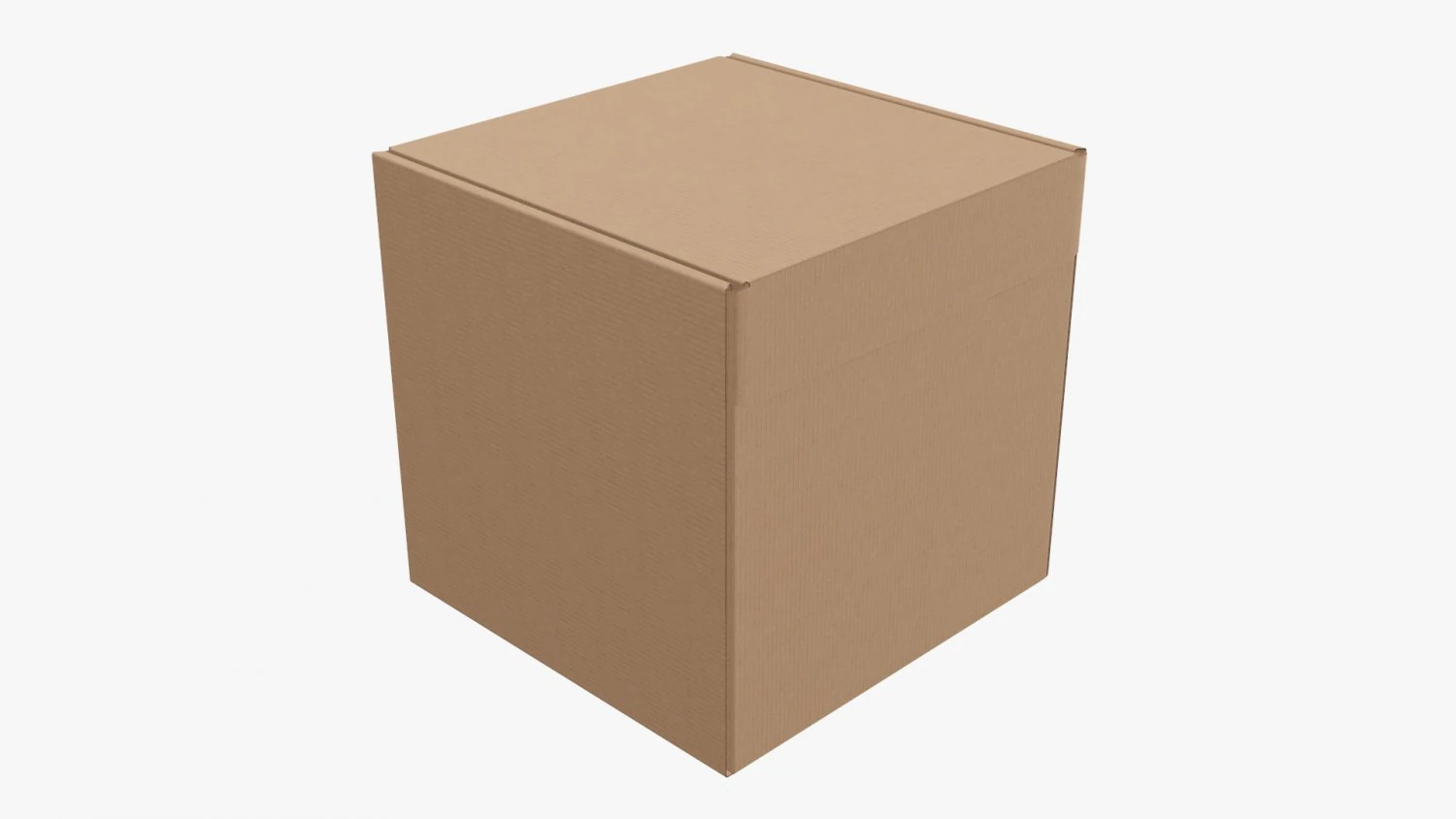 Corrugated cardboard paper box packaging 05 3D Model .c4d .max .obj .3ds .fbx .stl .blend 