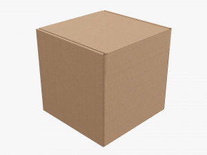 Corrugated cardboard paper box packaging 05 Modelo 3D