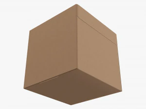 Corrugated cardboard paper box packaging 05 3D Model