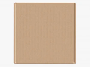 Corrugated cardboard paper box packaging 05 3D Model