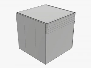 Corrugated cardboard paper box packaging 05 3D Model