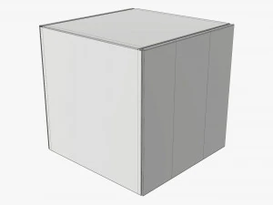 Corrugated cardboard paper box packaging 05 3D Model