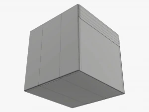 Corrugated cardboard paper box packaging 05 3D Model