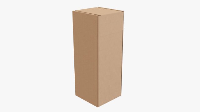 Corrugated cardboard paper box packaging 06 Modelo 3D .c4d .max .obj .3ds .fbx .stl .blend 