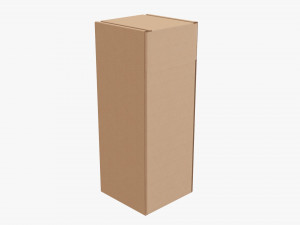 Corrugated cardboard paper box packaging 06 3D Model