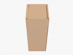 Corrugated cardboard paper box packaging 06 Modelo 3D