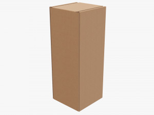 Corrugated cardboard paper box packaging 06 Modelo 3D