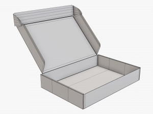 Corrugated cardboard paper box packaging 07 Modelo 3D