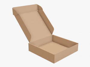 Corrugated cardboard paper box packaging 08 3D Model