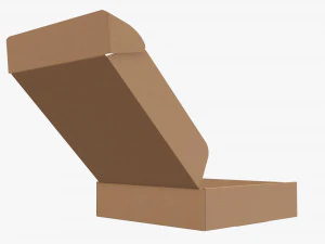 Corrugated cardboard paper box packaging 08 3D Model