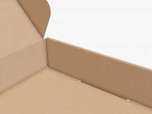 Corrugated cardboard paper box packaging 08 Modelo 3D