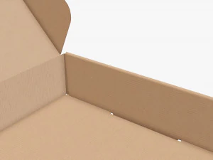 Corrugated cardboard paper box packaging 08 3D Model