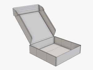 Corrugated cardboard paper box packaging 08 Modelo 3D