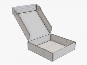 Corrugated cardboard paper box packaging 08 3D Model