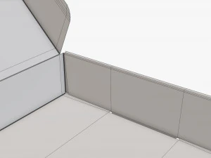 Corrugated cardboard paper box packaging 08 3D Model