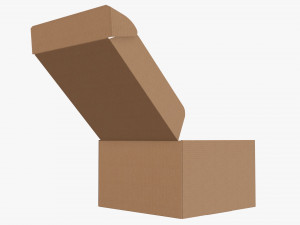 Corrugated cardboard paper box packaging 09 Modelo 3D