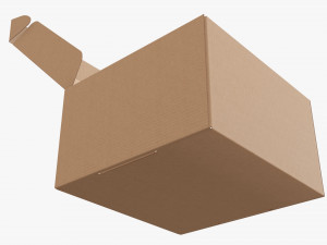 Corrugated cardboard paper box packaging 09 Modelo 3D