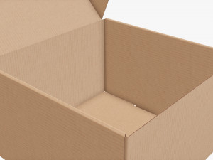 Corrugated cardboard paper box packaging 09 Modelo 3D
