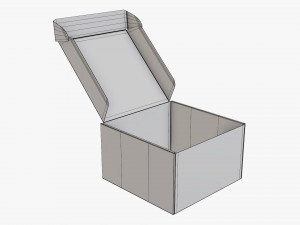 Corrugated cardboard paper box packaging 09 Modelo 3D