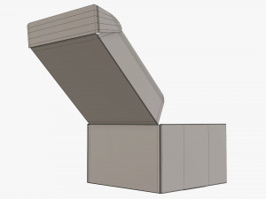 Corrugated cardboard paper box packaging 09 Modelo 3D