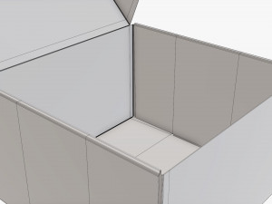 Corrugated cardboard paper box packaging 09 Modelo 3D