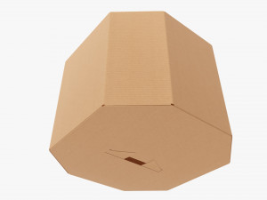 Corrugated cardboard paper box packaging 10 Modelo 3D