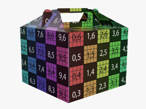 Gable box cardboard food packaging 02 Modelo 3D
