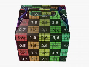 Gable box cardboard food packaging 02 Modelo 3D