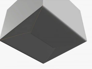 Gable box cardboard food packaging 02 white 3D Model