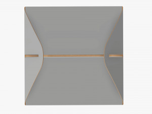 Gable box cardboard food packaging 02 white Modelo 3D