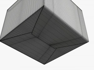 Gable box cardboard food packaging 02 white 3D Model