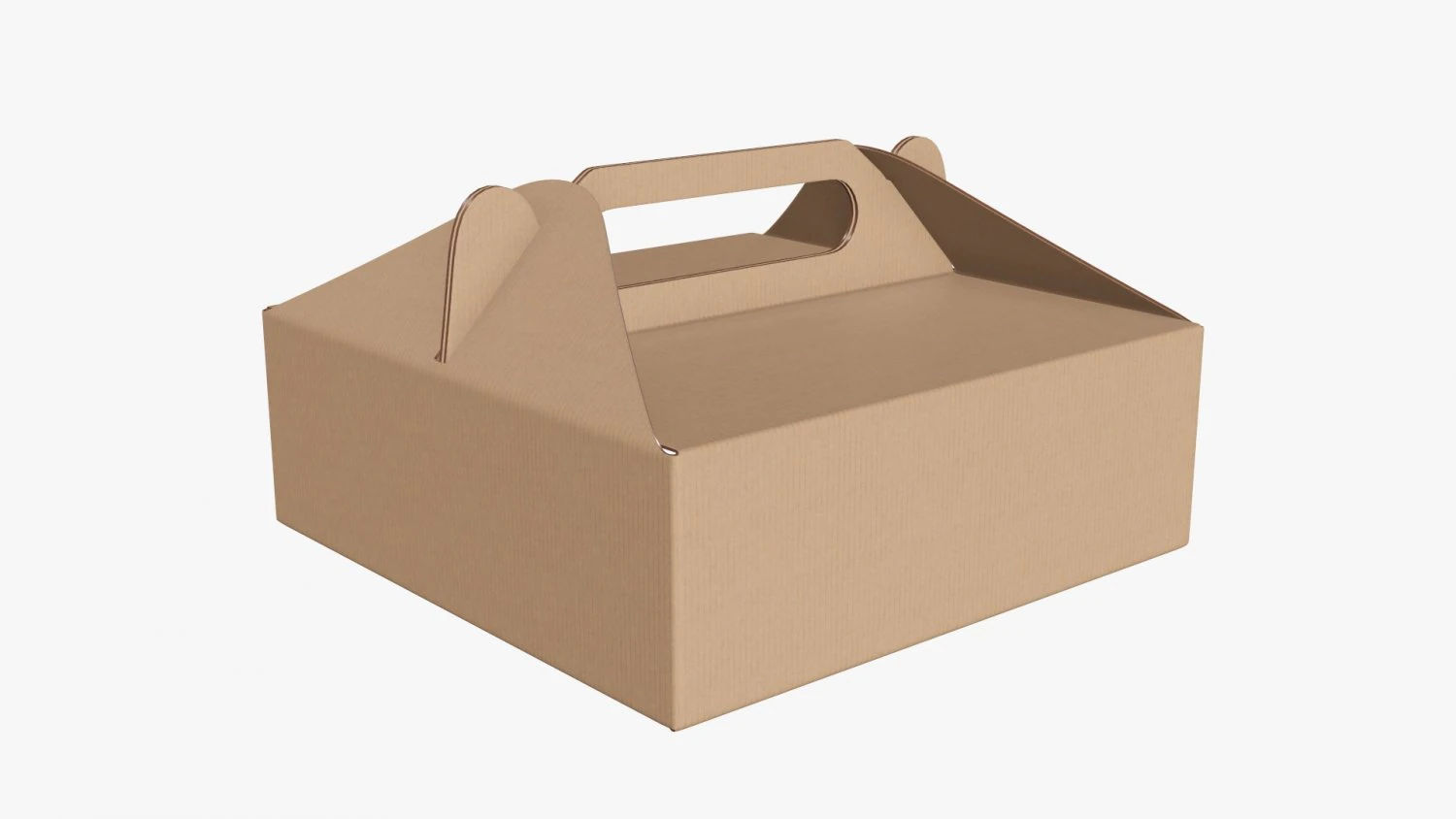Gable box cardboard food packaging 03 3D Model .c4d .max .obj .3ds .fbx .stl .blend 