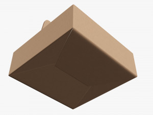 Gable box cardboard food packaging 03 3D Model