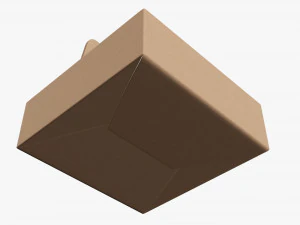 Gable box cardboard food packaging 03 3D Model