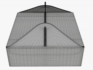 Gable box cardboard food packaging 03 3D Model