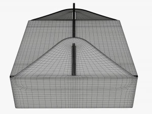 Gable box cardboard food packaging 03 3D Model