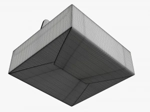 Gable box cardboard food packaging 03 3D Model