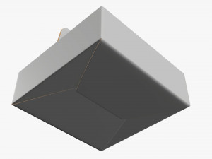 Gable box cardboard food packaging 03 white 3D Model