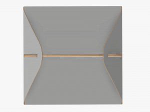 Gable box cardboard food packaging 03 white 3D Model