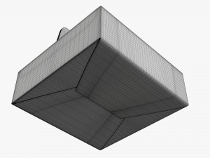 Gable box cardboard food packaging 03 white 3D Model