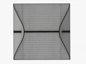 Gable box cardboard food packaging 03 white 3D Model