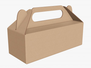 Gable box cardboard food packaging 04 3D Model