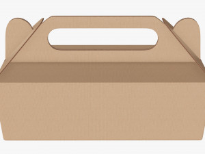 Gable box cardboard food packaging 04 Modelo 3D